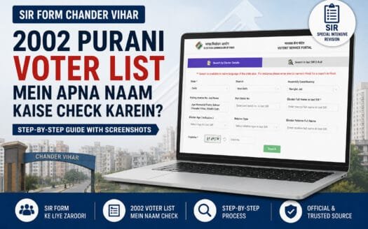 SIR Form Chander Vihar 2002 voter list search guide