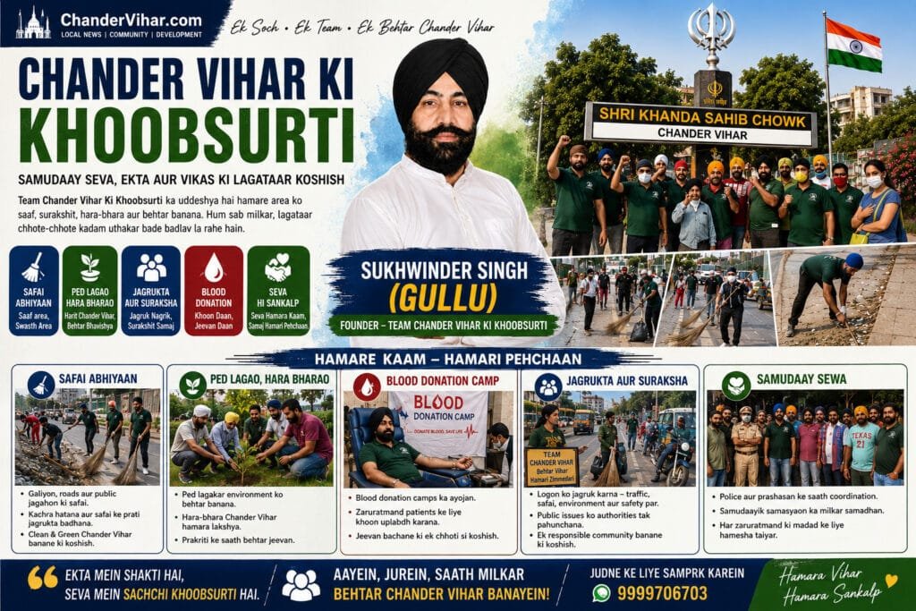Chander Vihar Ki Khoobsurti – Sukhwinder Singh Gullu & Team Social Work